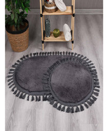 Simirna Dekoratif Peluş Oval 60x100-50x60 Ponpon Saçaklı Klozet Takımı için detaylı bilgi göster Simirna Dekoratif Peluş Oval 60x100-50x60 Ponpon Saçaklı Klozet Takımı resmi