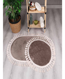 Simirna Dekoratif Peluş Oval 60x100-50x60 Ponpon Saçaklı Klozet Takımı için detaylı bilgi göster Simirna Dekoratif Peluş Oval 60x100-50x60 Ponpon Saçaklı Klozet Takımı resmi