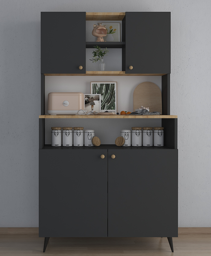 Çok Amaçlı Minimal  Mutfak Dolabı Antrasit için detaylı bilgi göster Çok Amaçlı Minimal  Mutfak Dolabı Antrasit resmi