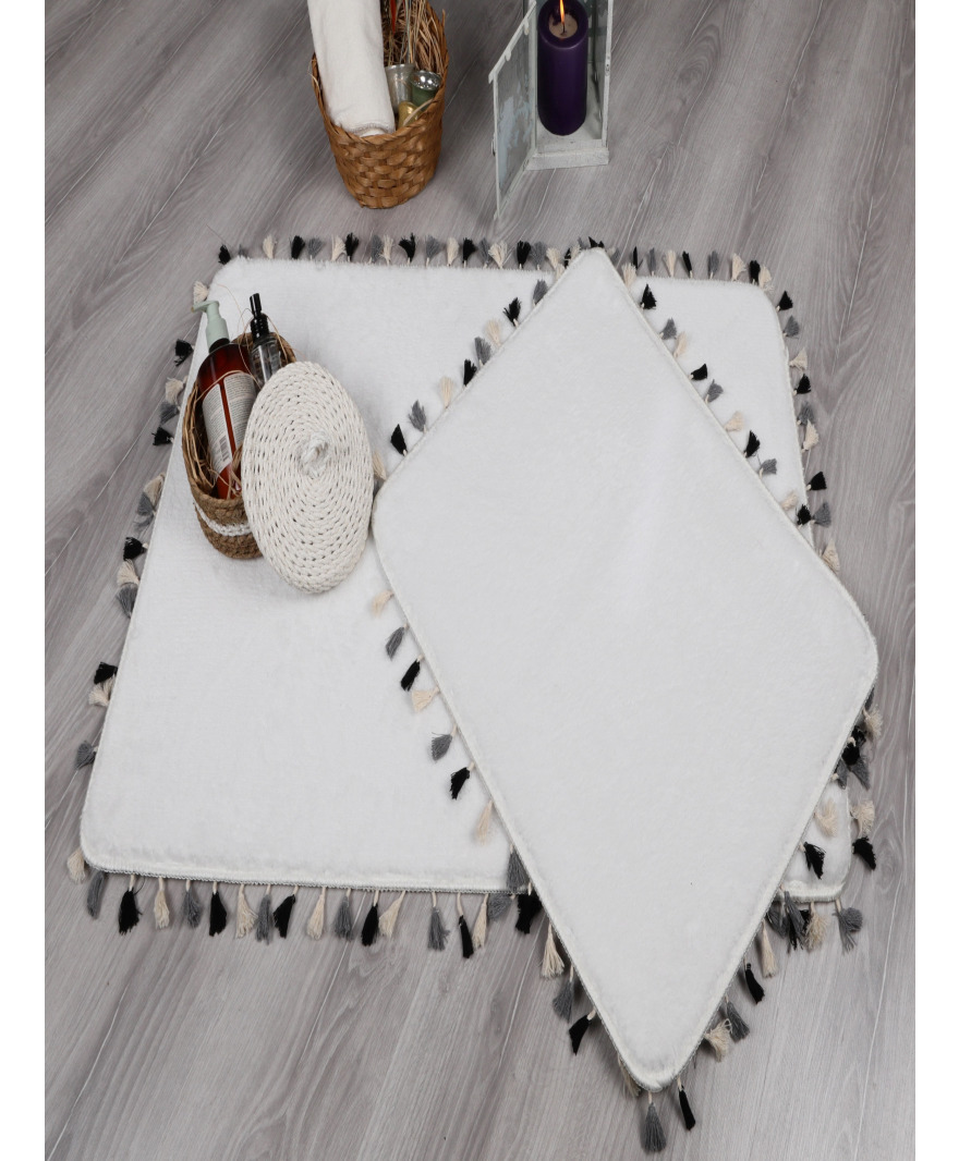 Modern Dekoratif Multi Saçaklı Klozet Takımı 60x100 resmi