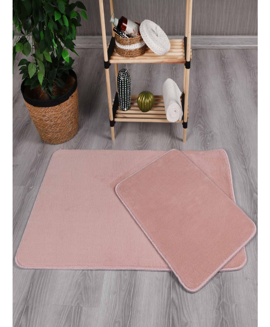 Peluş Simirna 50x80-50x40 Banyo Klozet Takımı resmi
