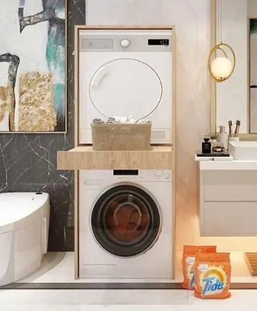 Ahşap-Banyo Dolabı Çamaşır Makinesi Dolabı  resmi